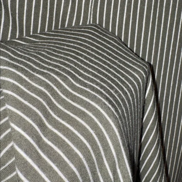 Women's Wide Leg Green & White Stripe Pants Size Small - Picture 3 of 7